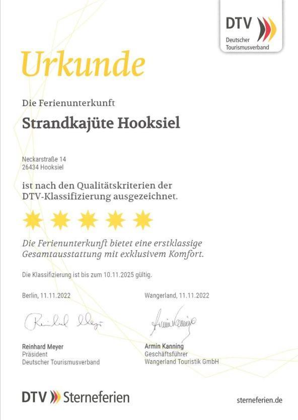 Strandkajuete Hooksiel Schillig Zewnętrze zdjęcie